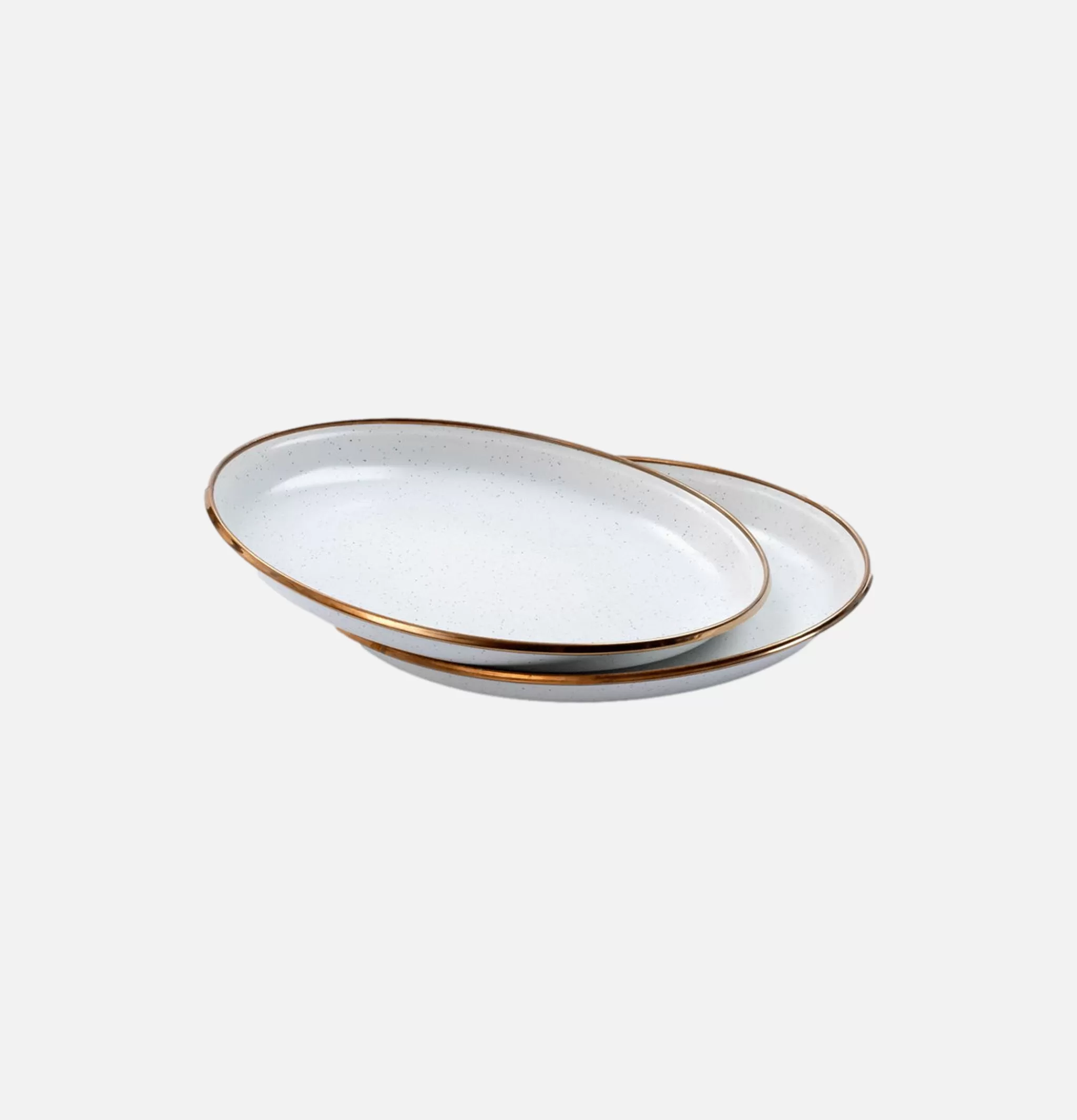 BAREBONES Outdoor | Assiettes Email X 2 Eggshell