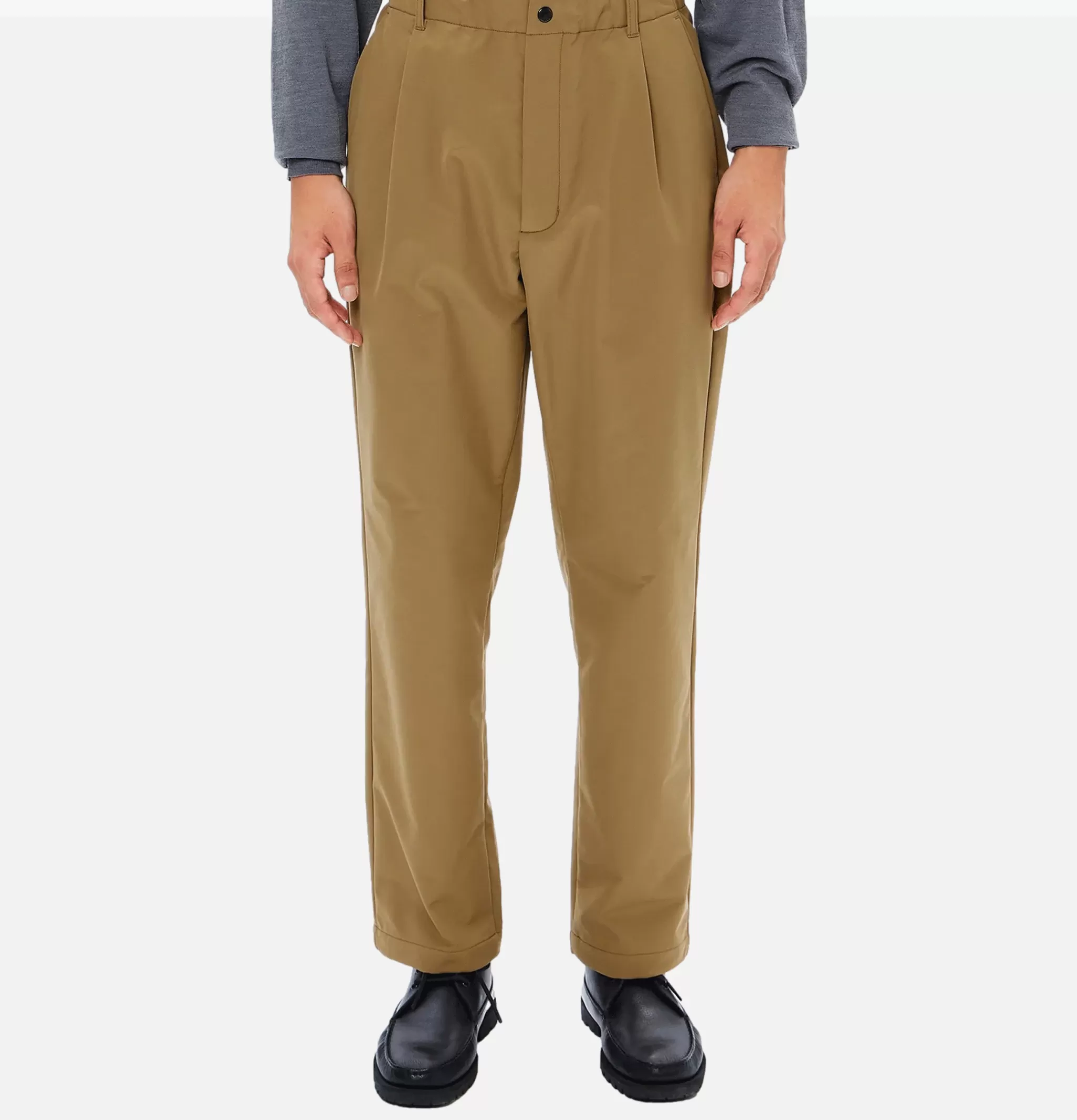 GOLDWIN Pantalons | Brushed Back One Tuck Pant Clay Beige