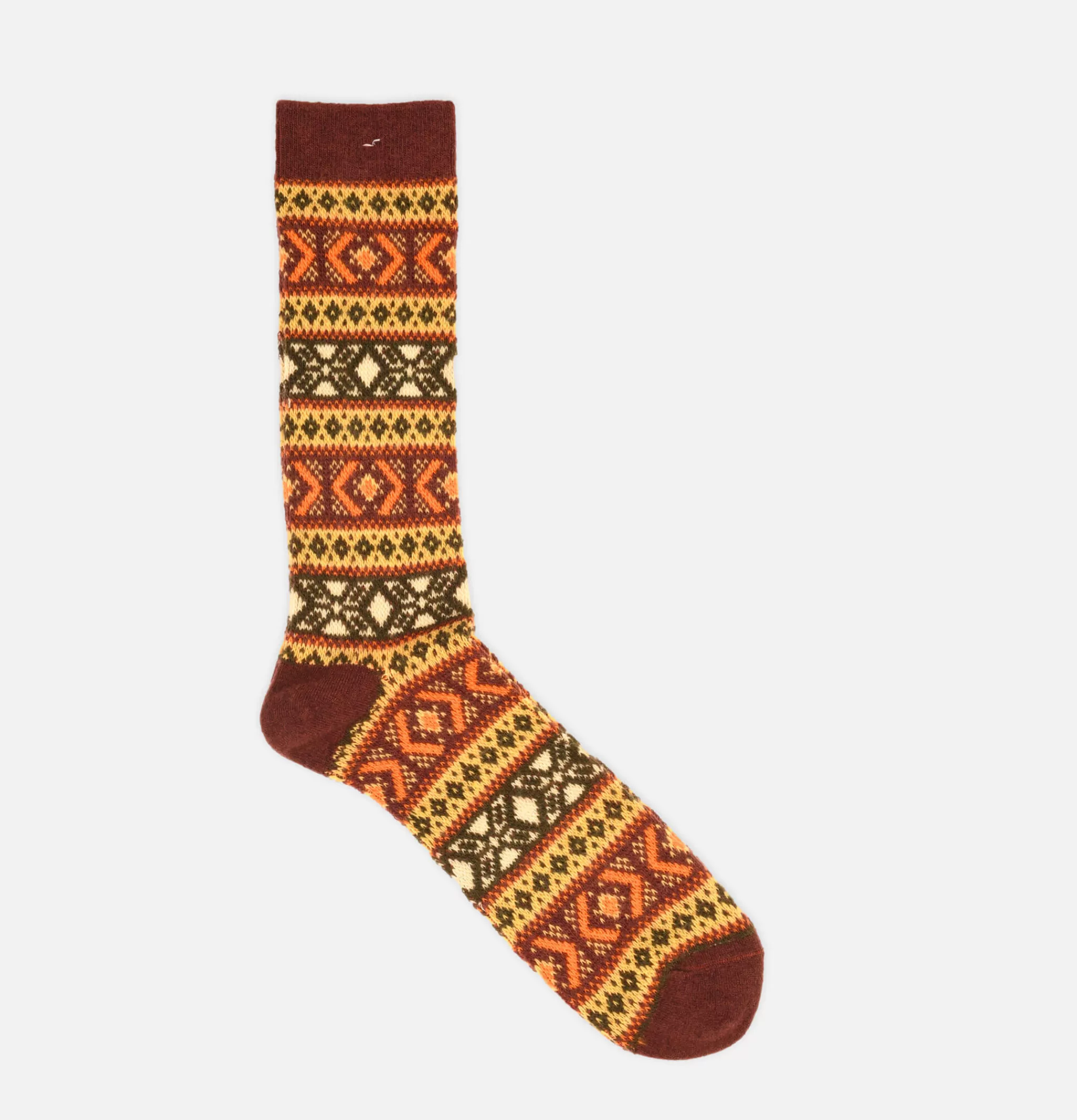 ANONYMOUS ISM Chaussettes | Chaussette Wool Jacquard Brown