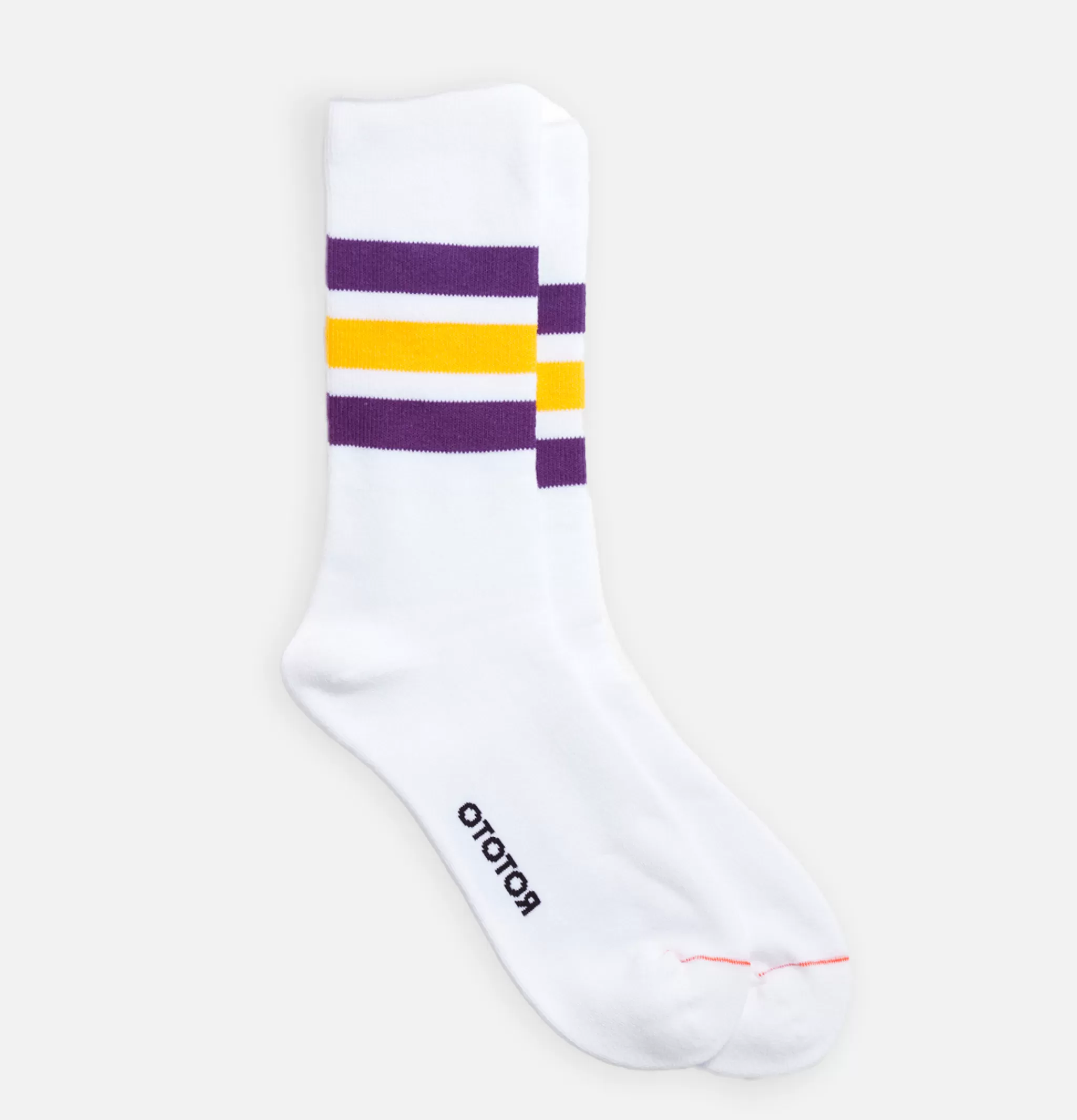 ROTOTO Autres | Chaussettes | Chaussettes Fine Pile Striped Crew Jaune