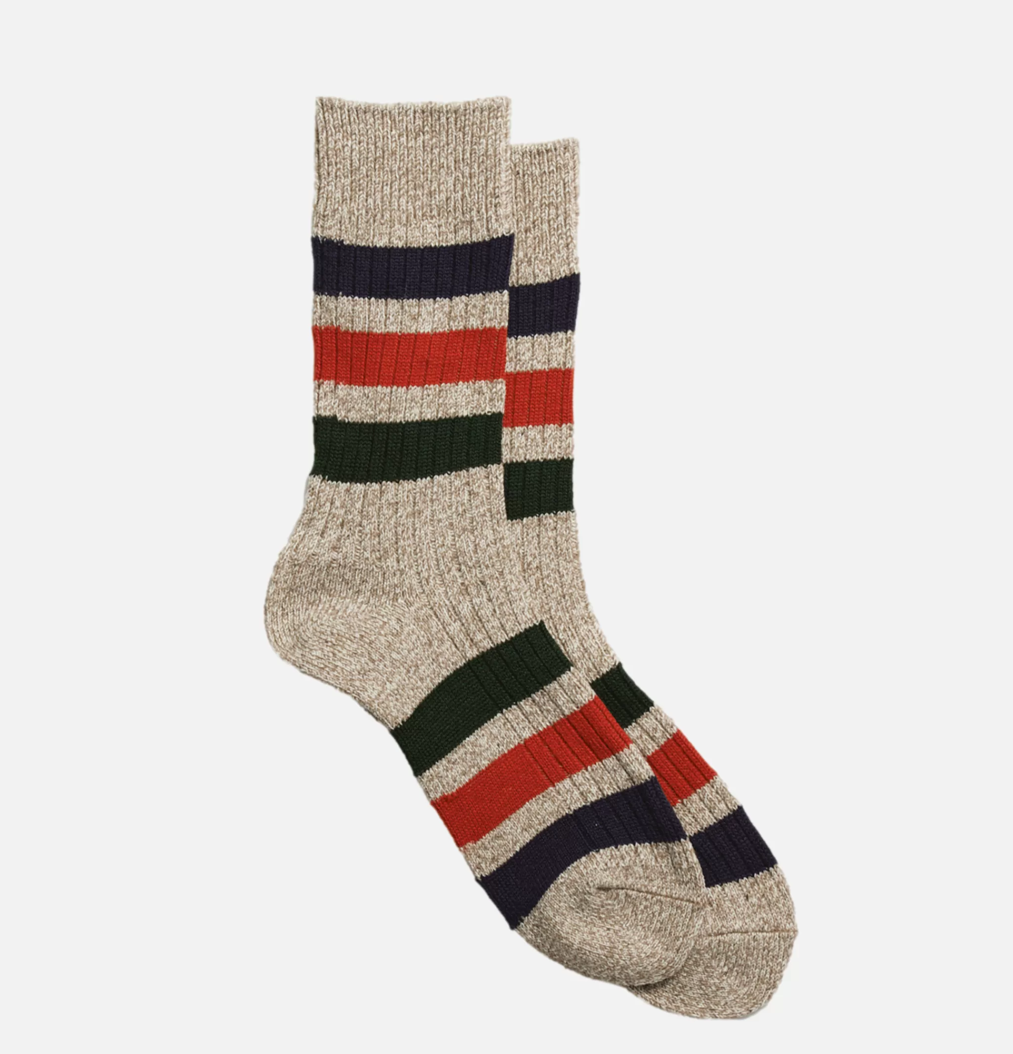 ROTOTO Chaussettes | Chaussettes Park Stripe Beige