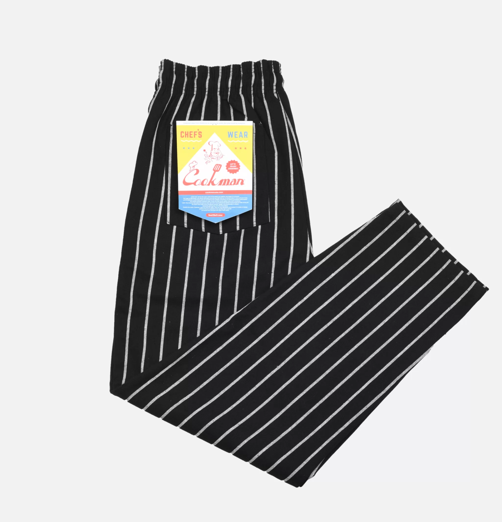 COOKMAN Work Pants | Chef Pant Duck Stripe Black