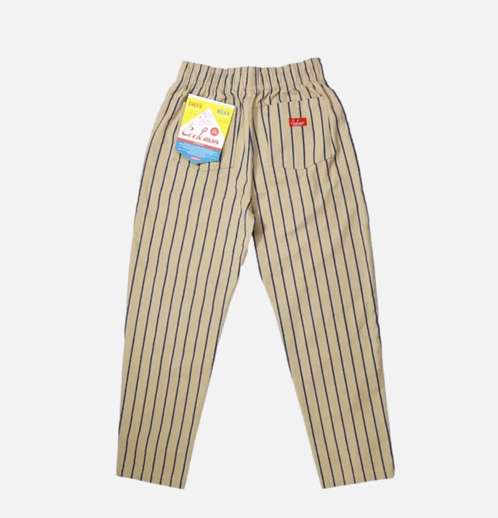 COOKMAN Work Pants | Chef Pant Stripe Beige Blue