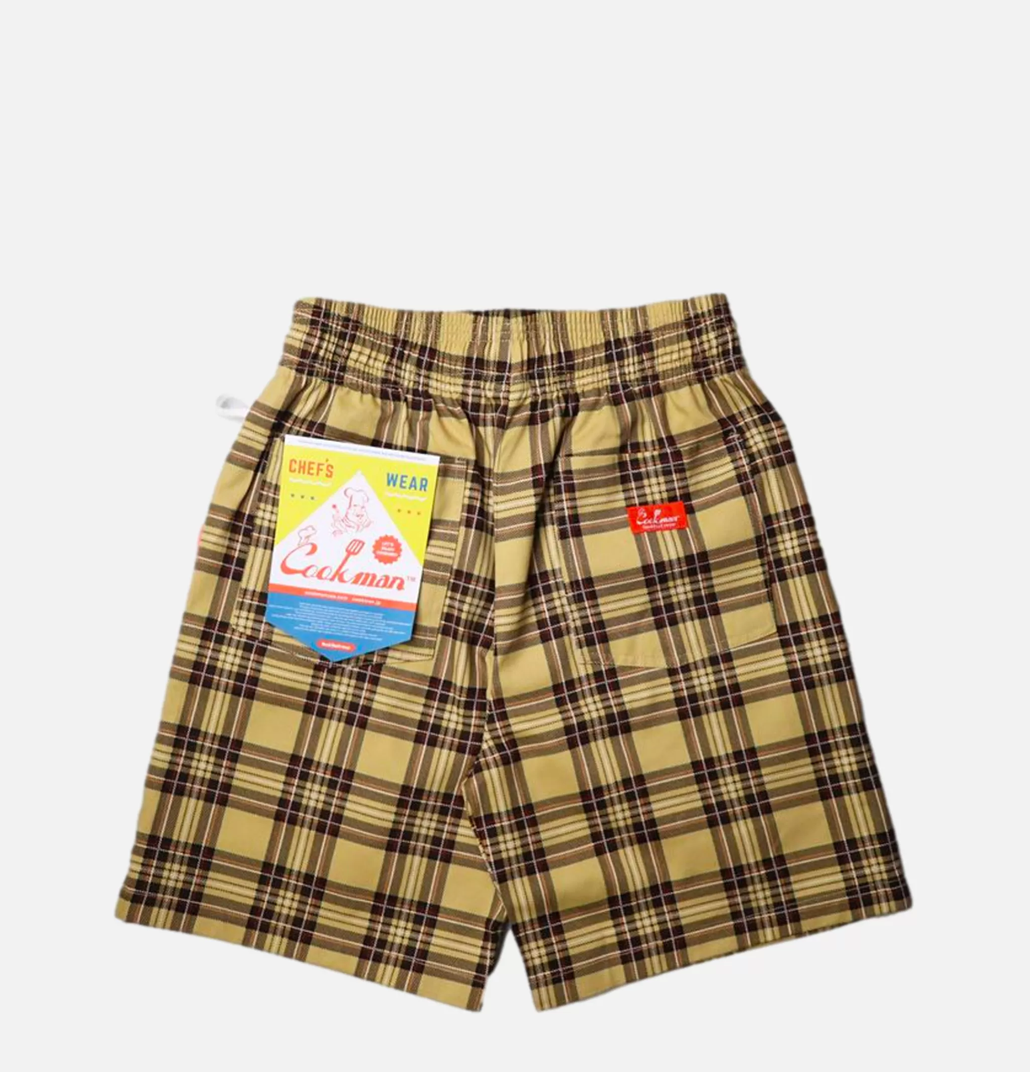 COOKMAN Shorts | Chef Short Tartan Beige