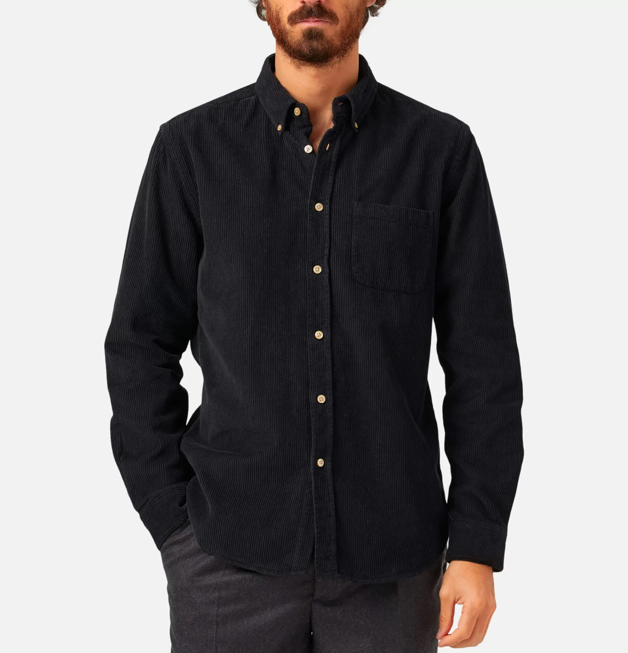 PORTUGUESE FLANNEL Chemises | Chemise Lobo Black