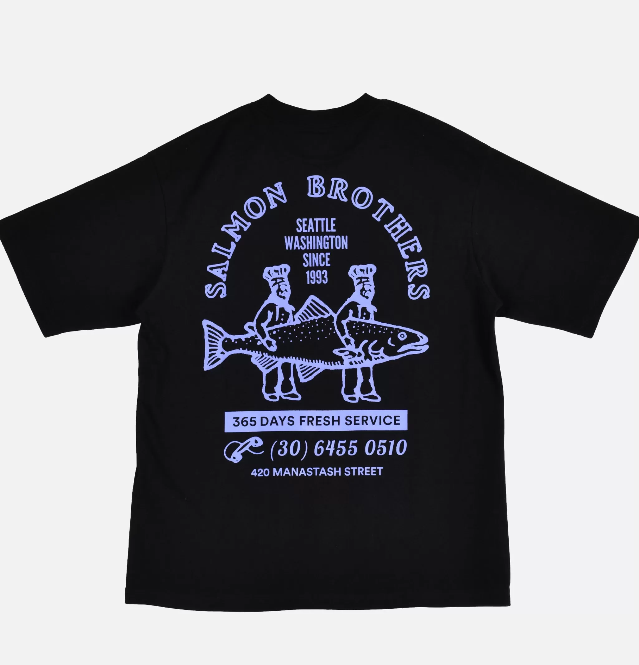 MANASTASH T-shirts | Citee Salmon Black