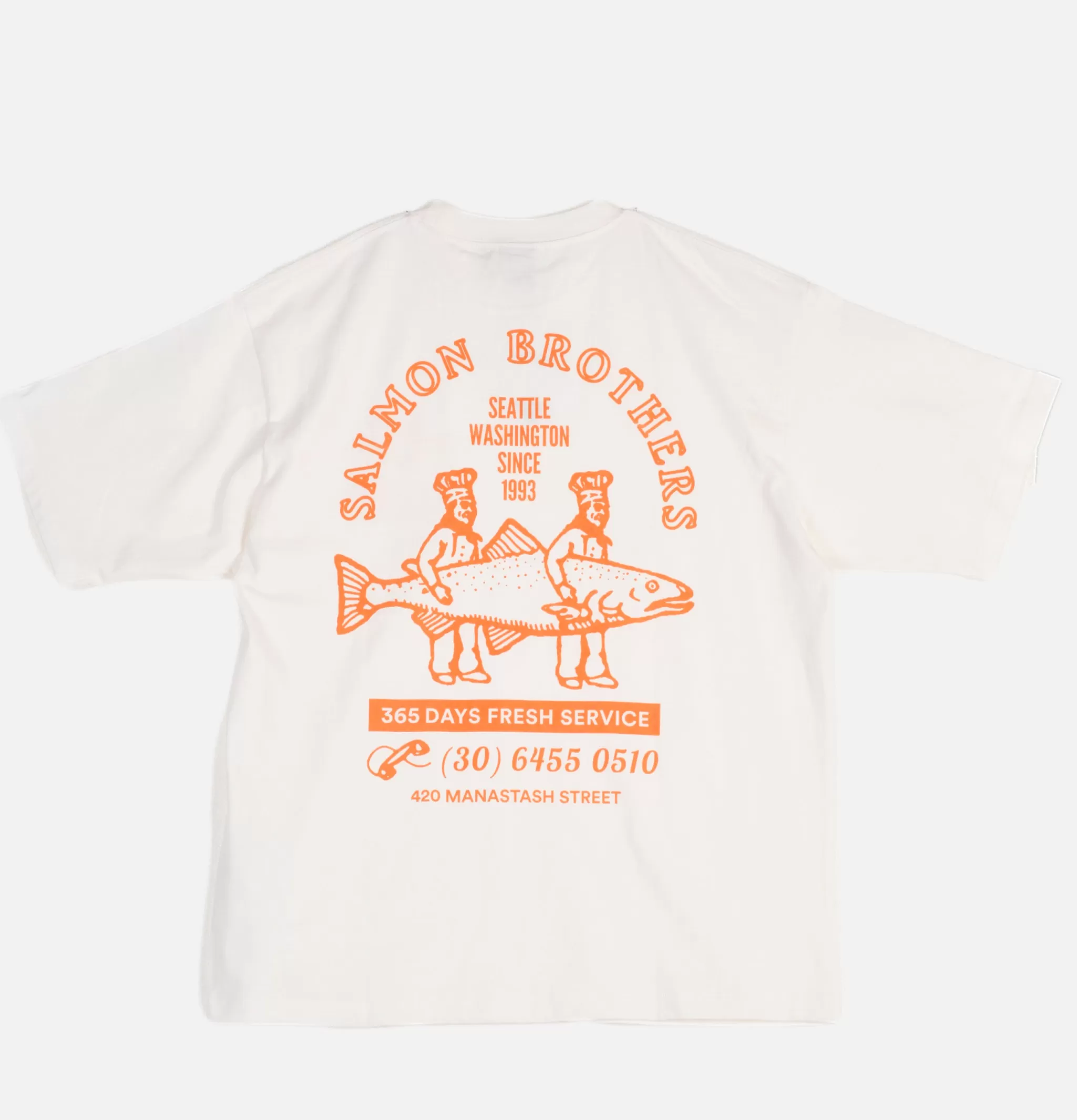 MANASTASH T-shirts | Citee Salmon White