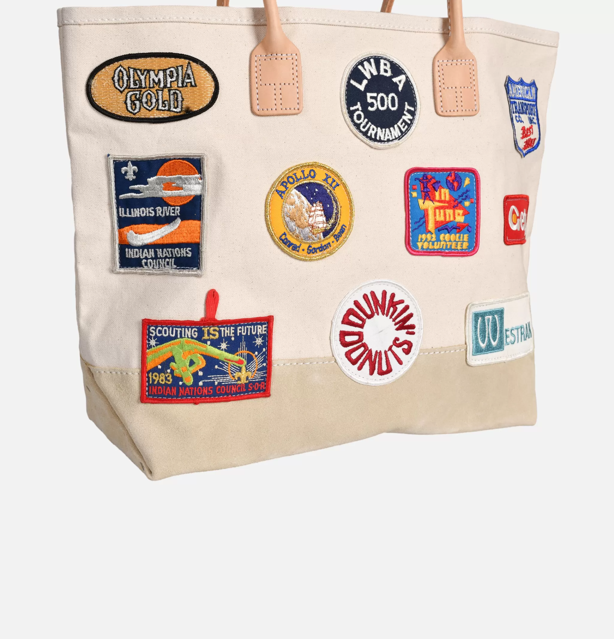 HERITAGE LEATHER COMPANY Tote-bags | Daytote With Vintage Patches