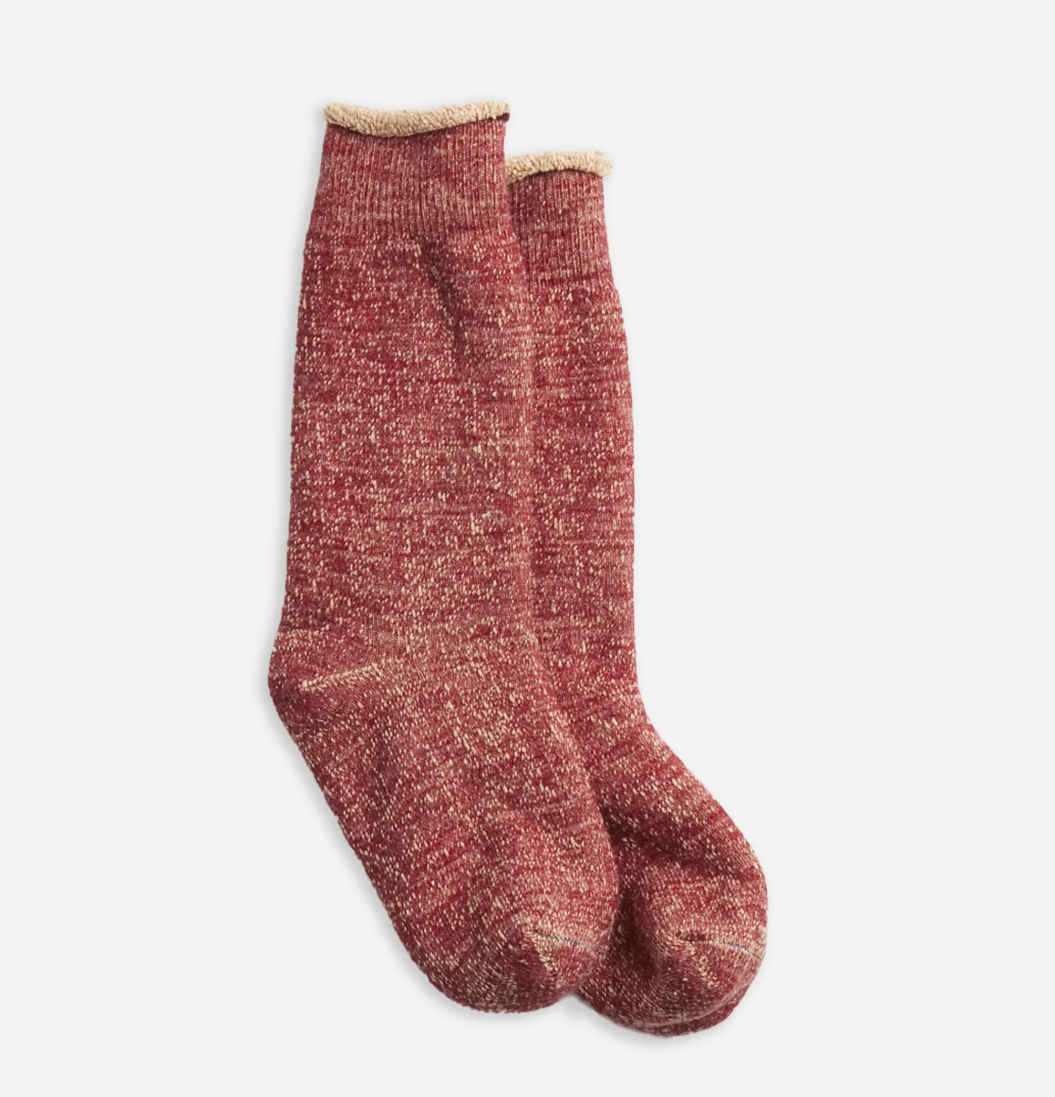 ROTOTO Chaussettes | Double Face Red Brown