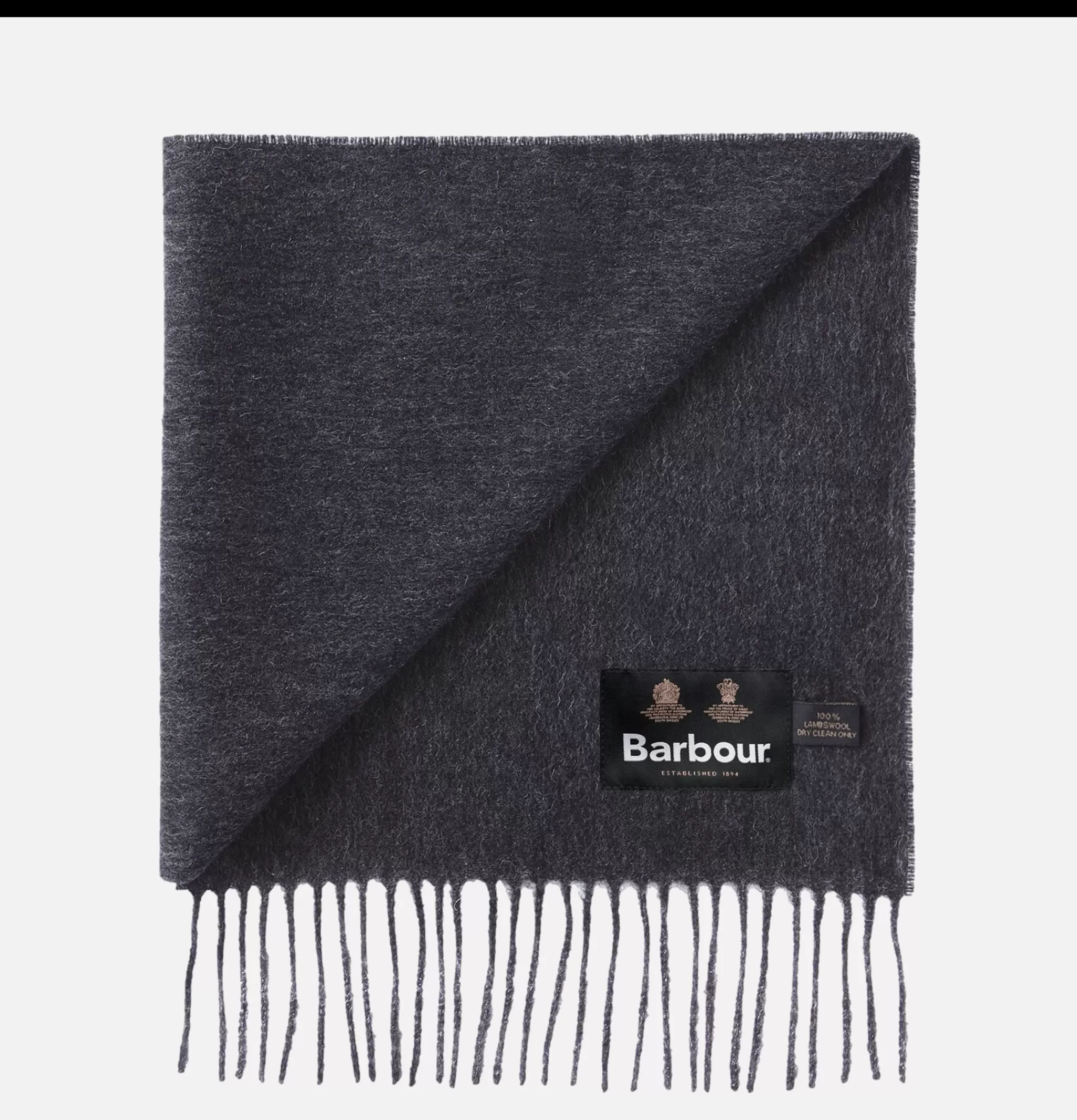 BARBOUR Gants • Bonnets • Echarpes | Echarpe Plain Lambswool Charcoal