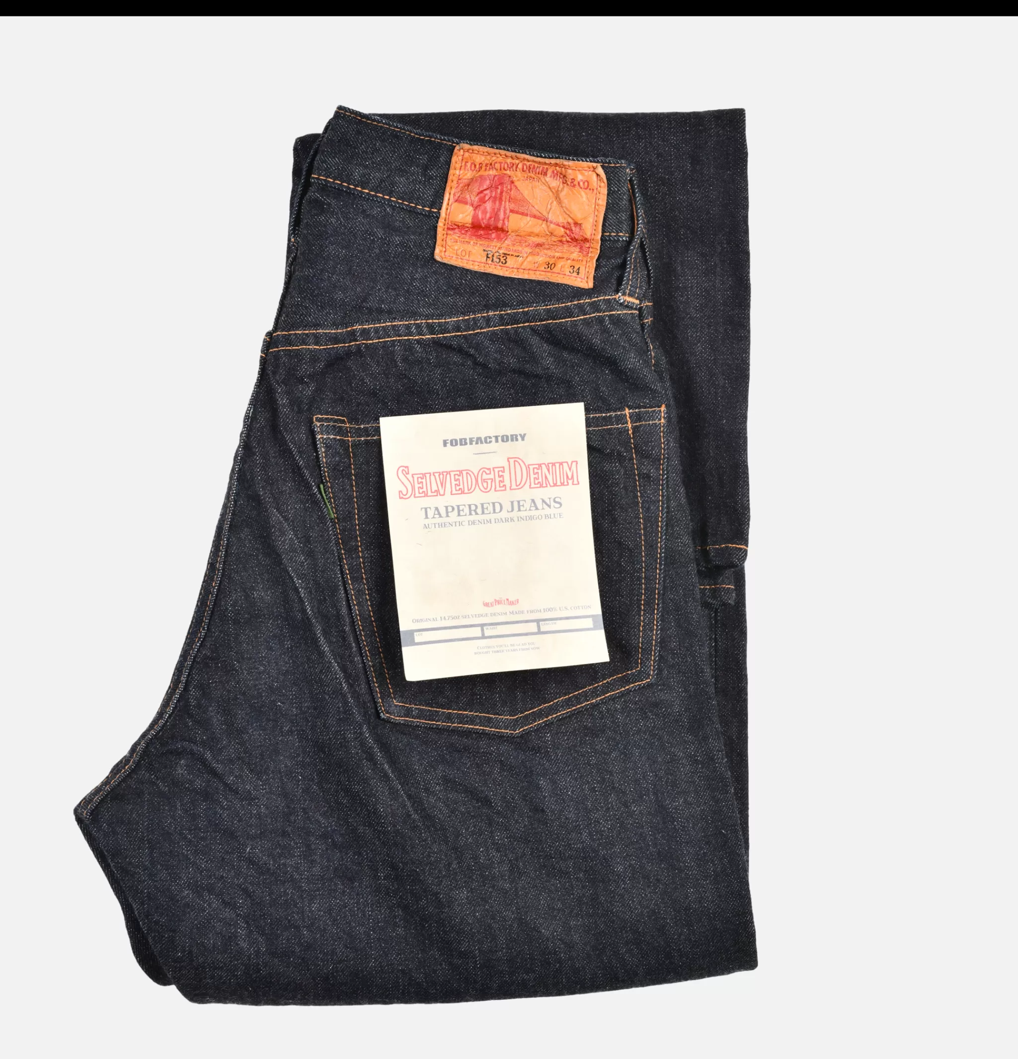 FOB FACTORY Jeans | F153 Selvedge Denim Tapered