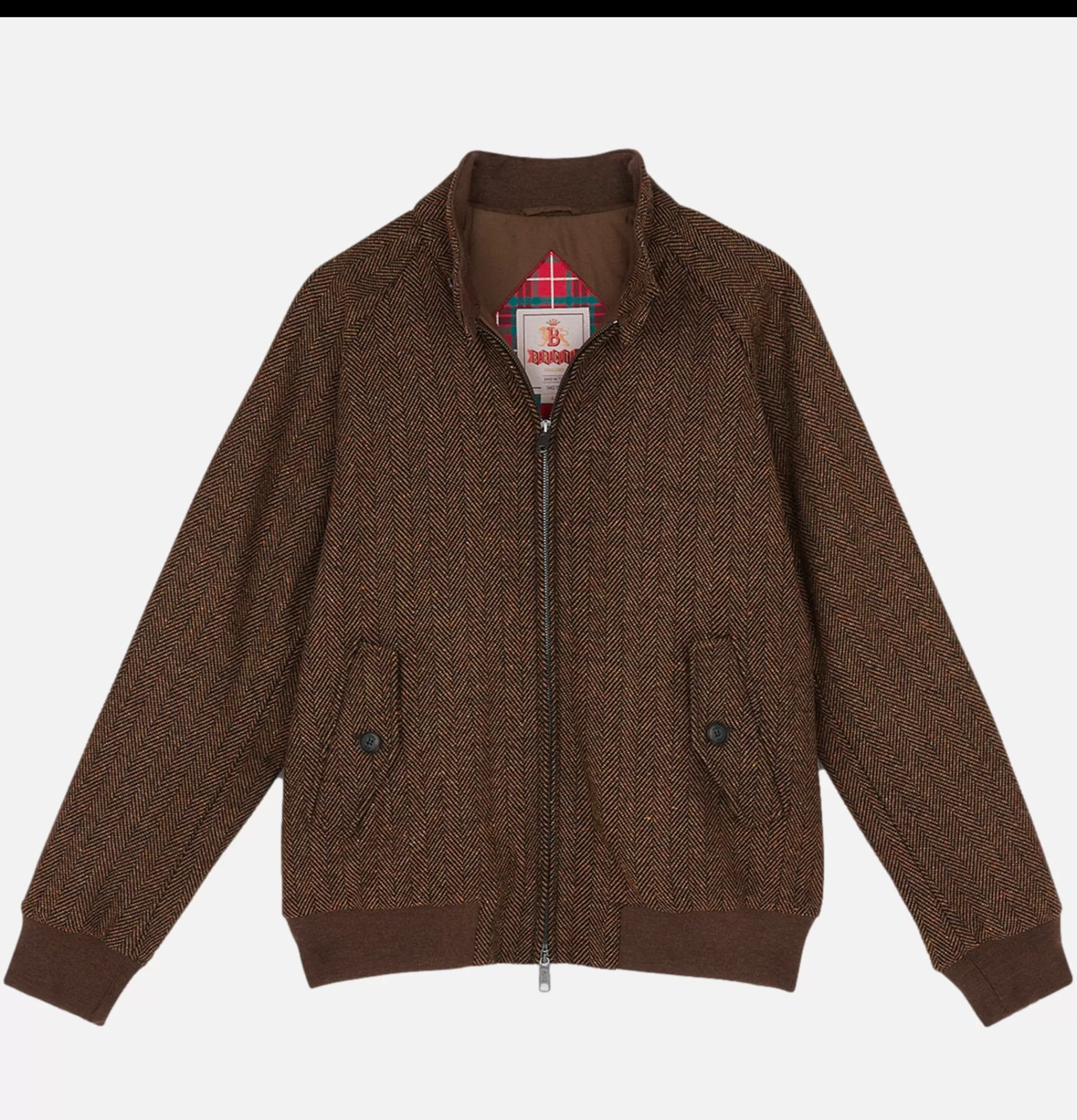 BARACUTA Vestes | G9 Herringbone Wool Bark