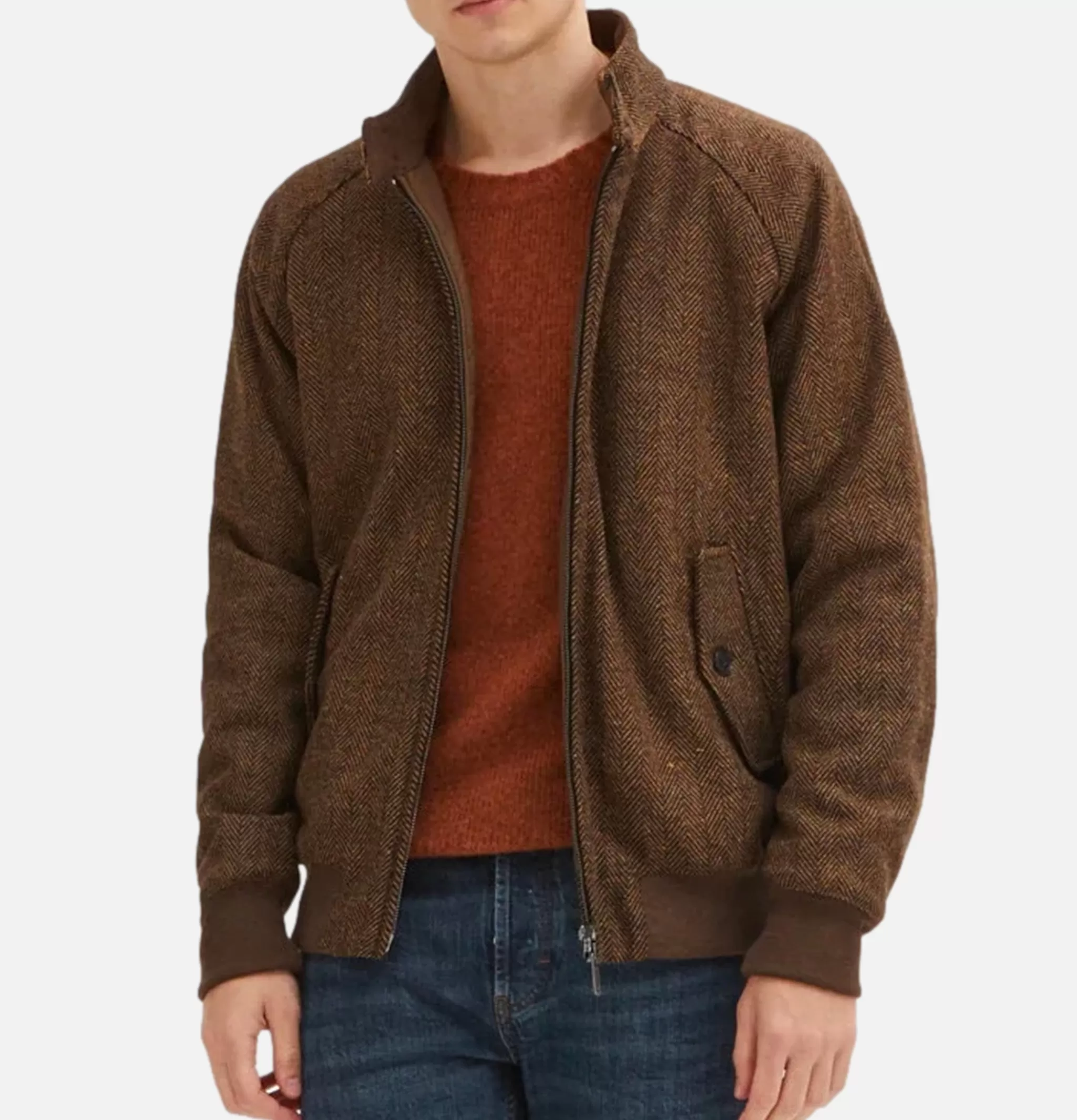 BARACUTA Vestes | G9 Herringbone Wool Bark