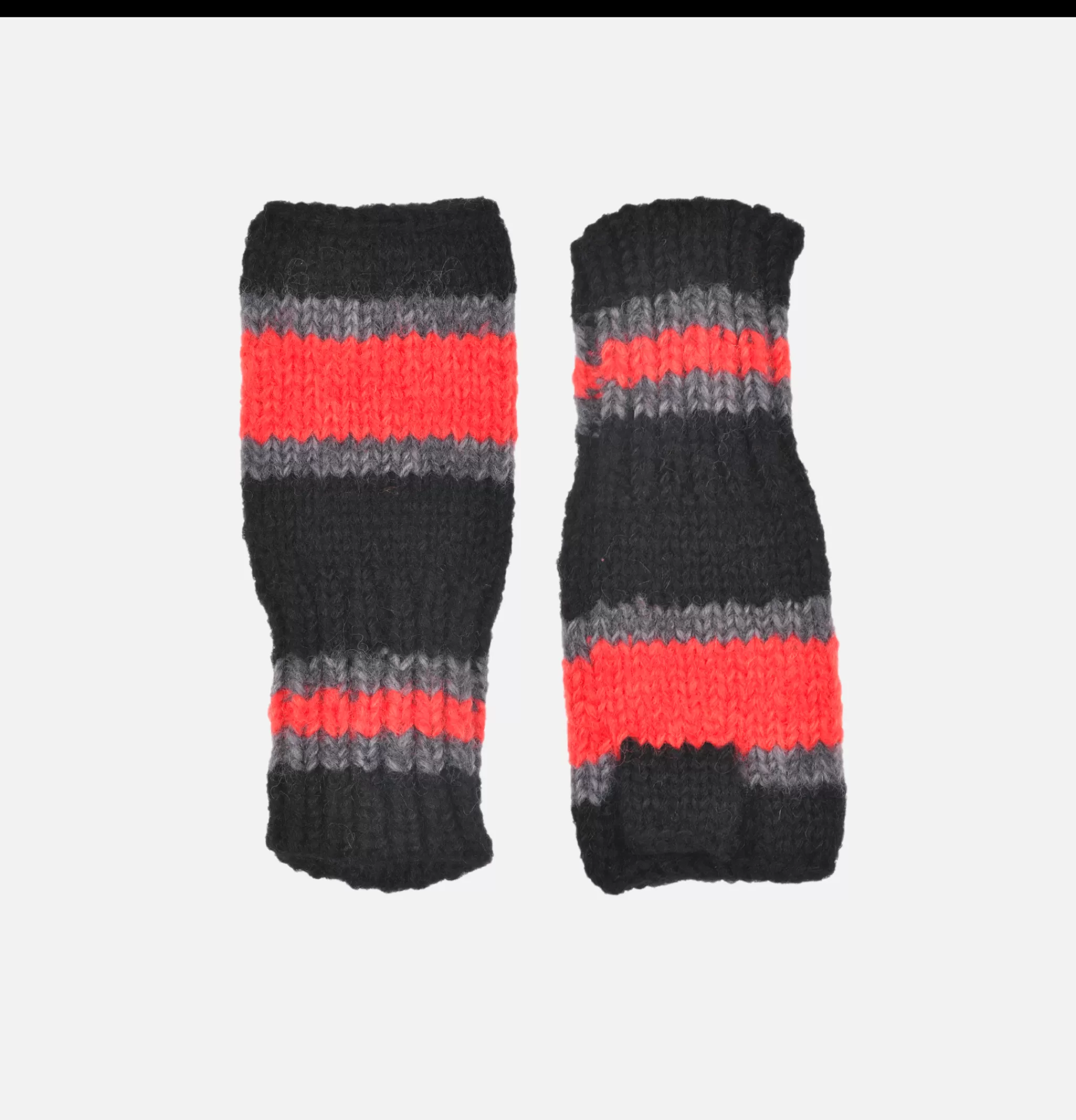SUBLIME Gants • Bonnets • Echarpes | Hand Knit Line Glove Black