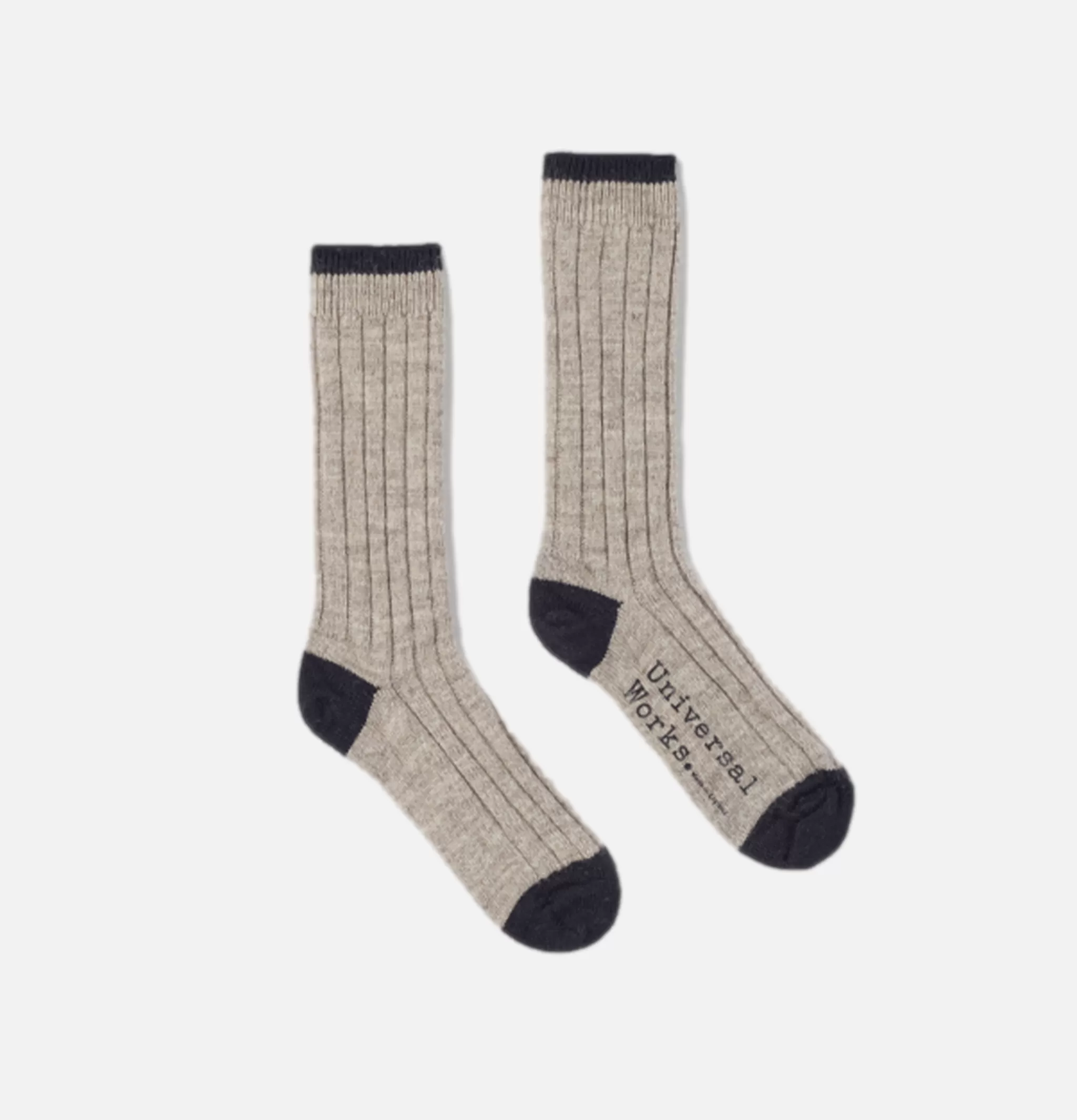 UNIVERSAL WORKS Chaussettes | Hike Sock Wool Stone