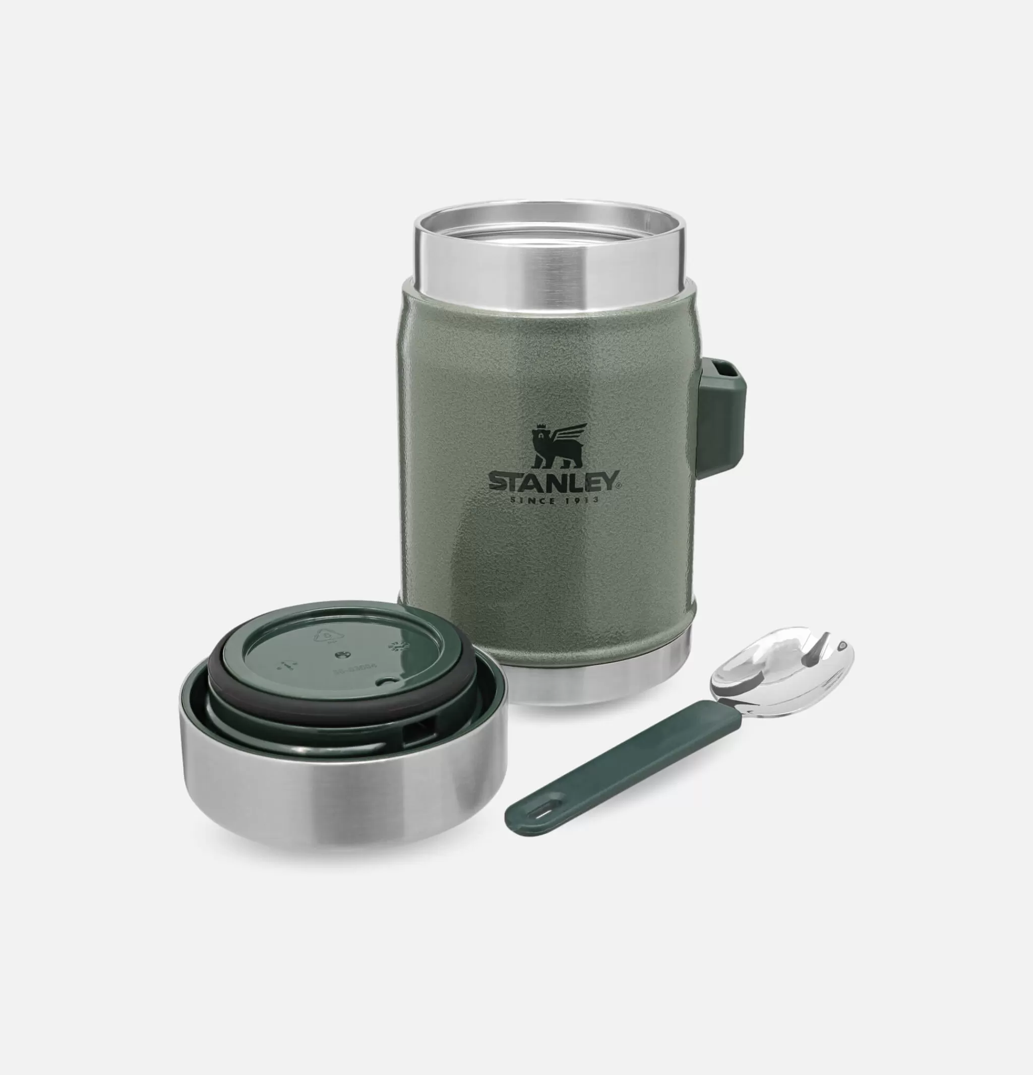STANLEY 1913 Outdoor | Legendary Food Jar + Spork Hammertone Green
