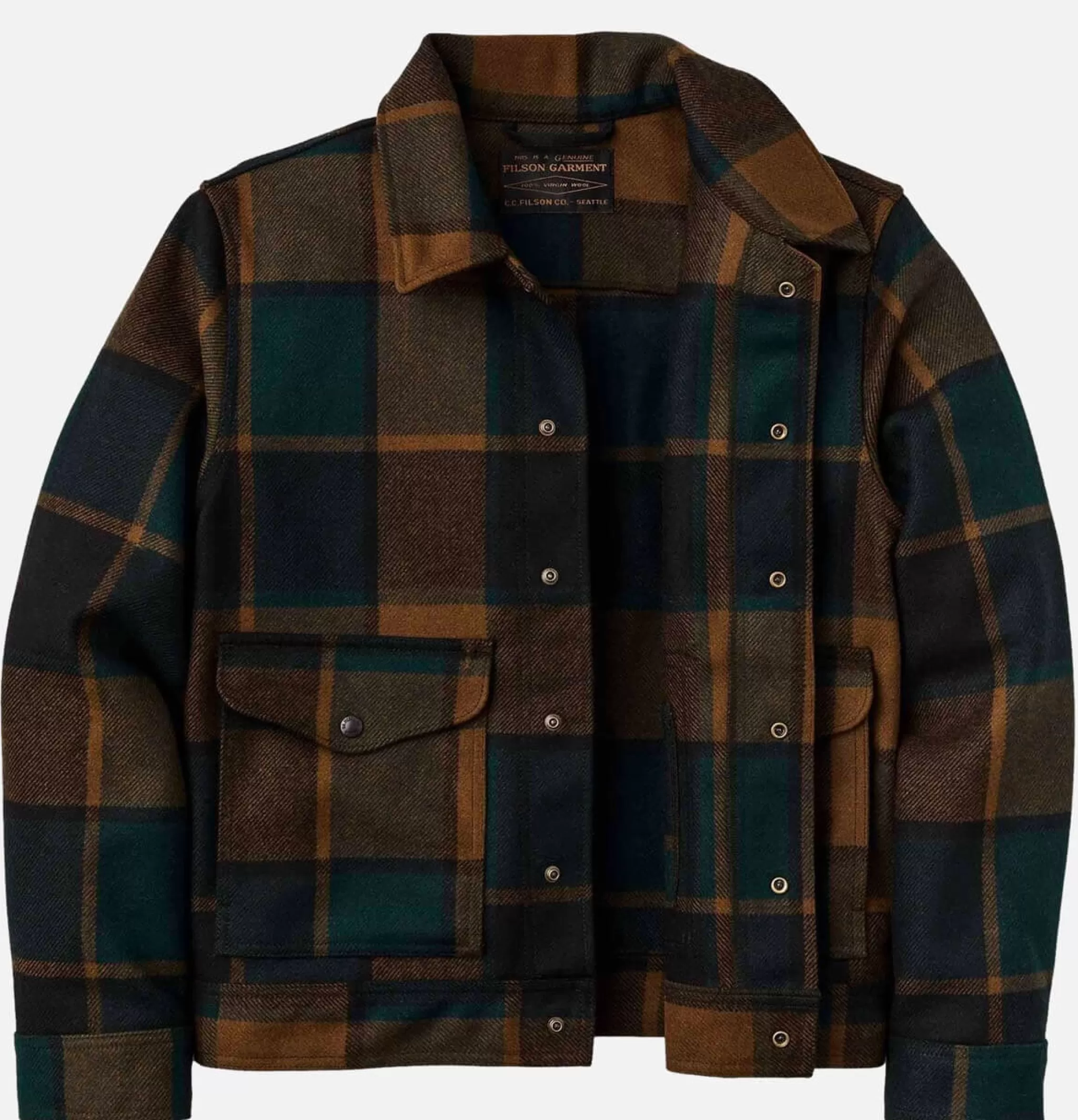 FILSON Blousons & Manteaux | Mackinaw Wool Work Plaid Green