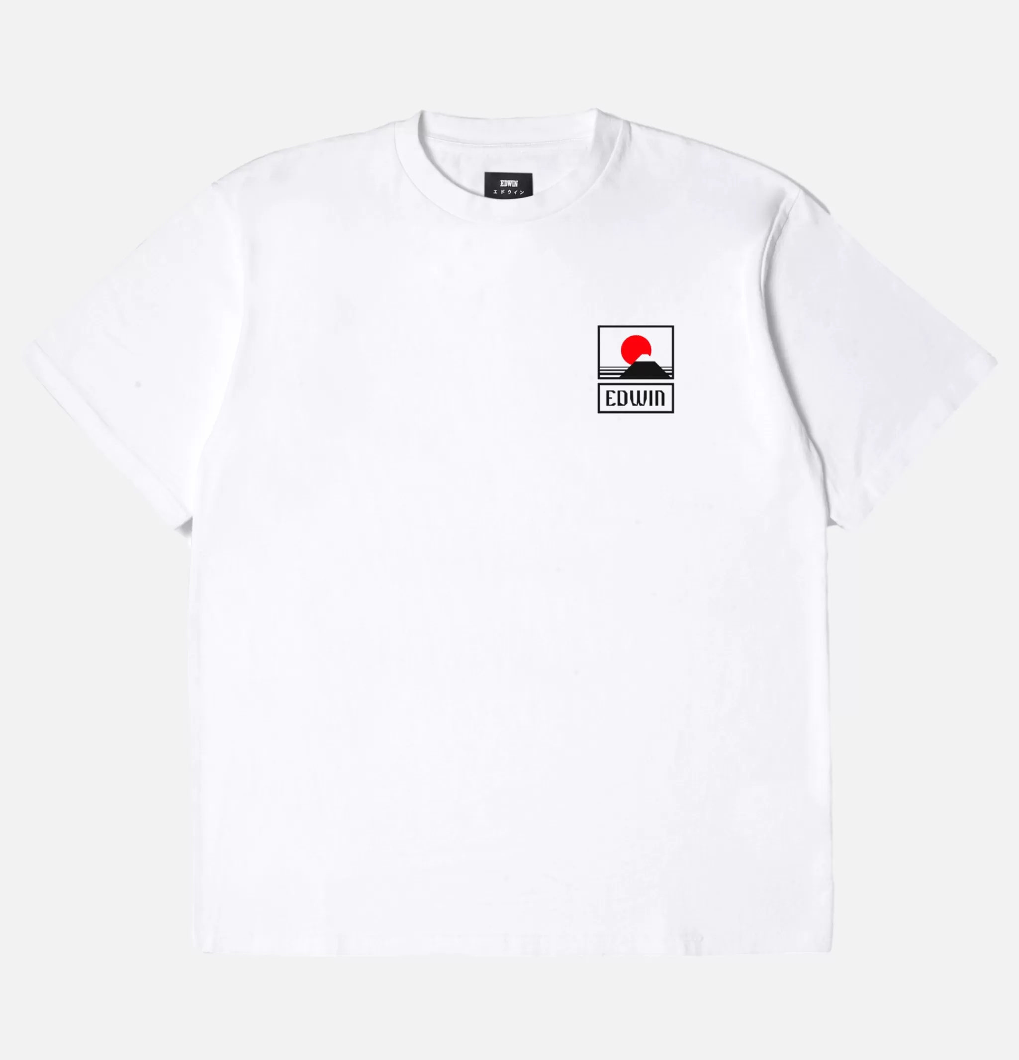 EDWIN T-shirts | Sunset On Mt Fuji Tee White