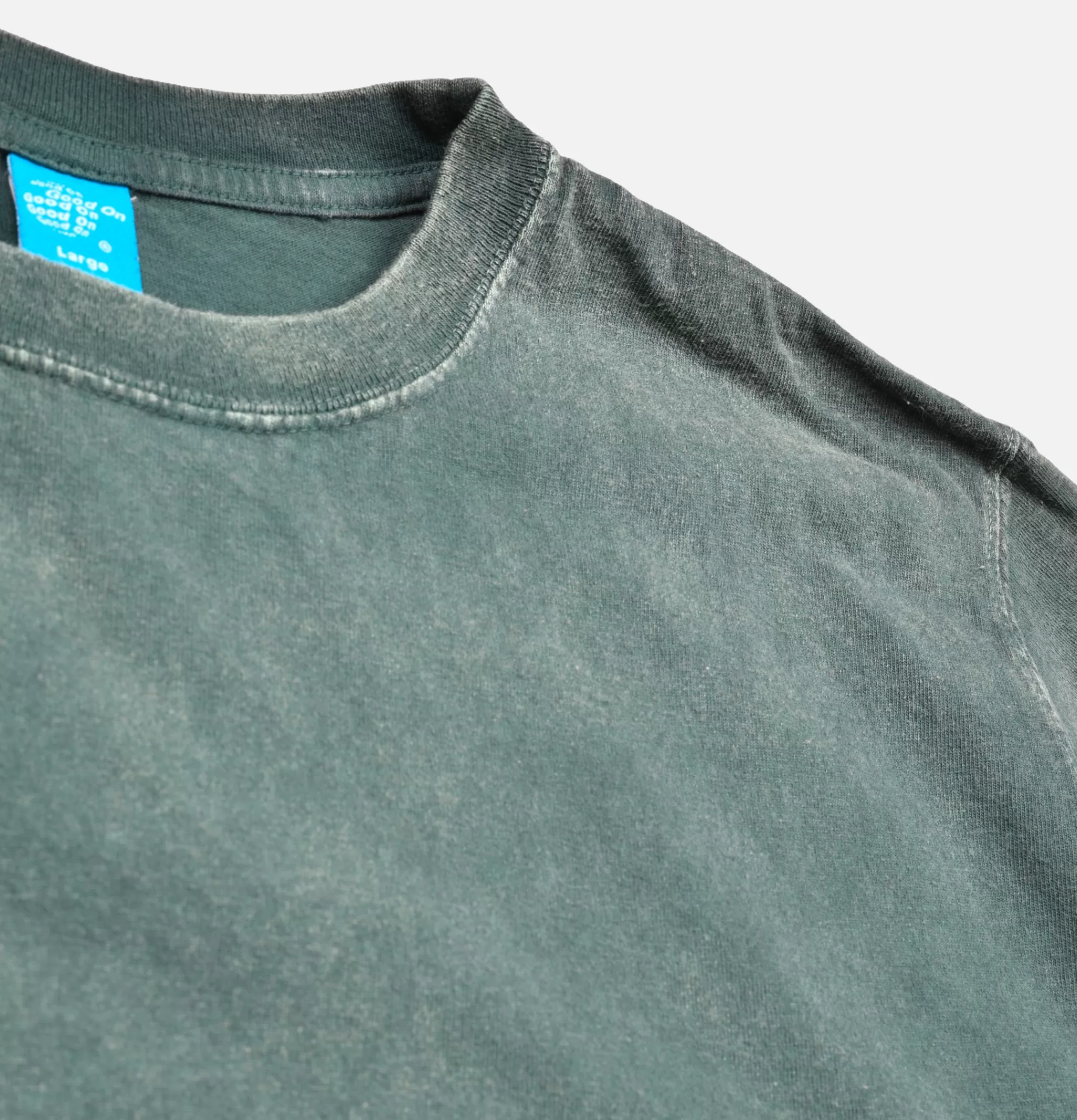 GOOD ON T-shirts | Vintage Dye Crew Tee Dark Green