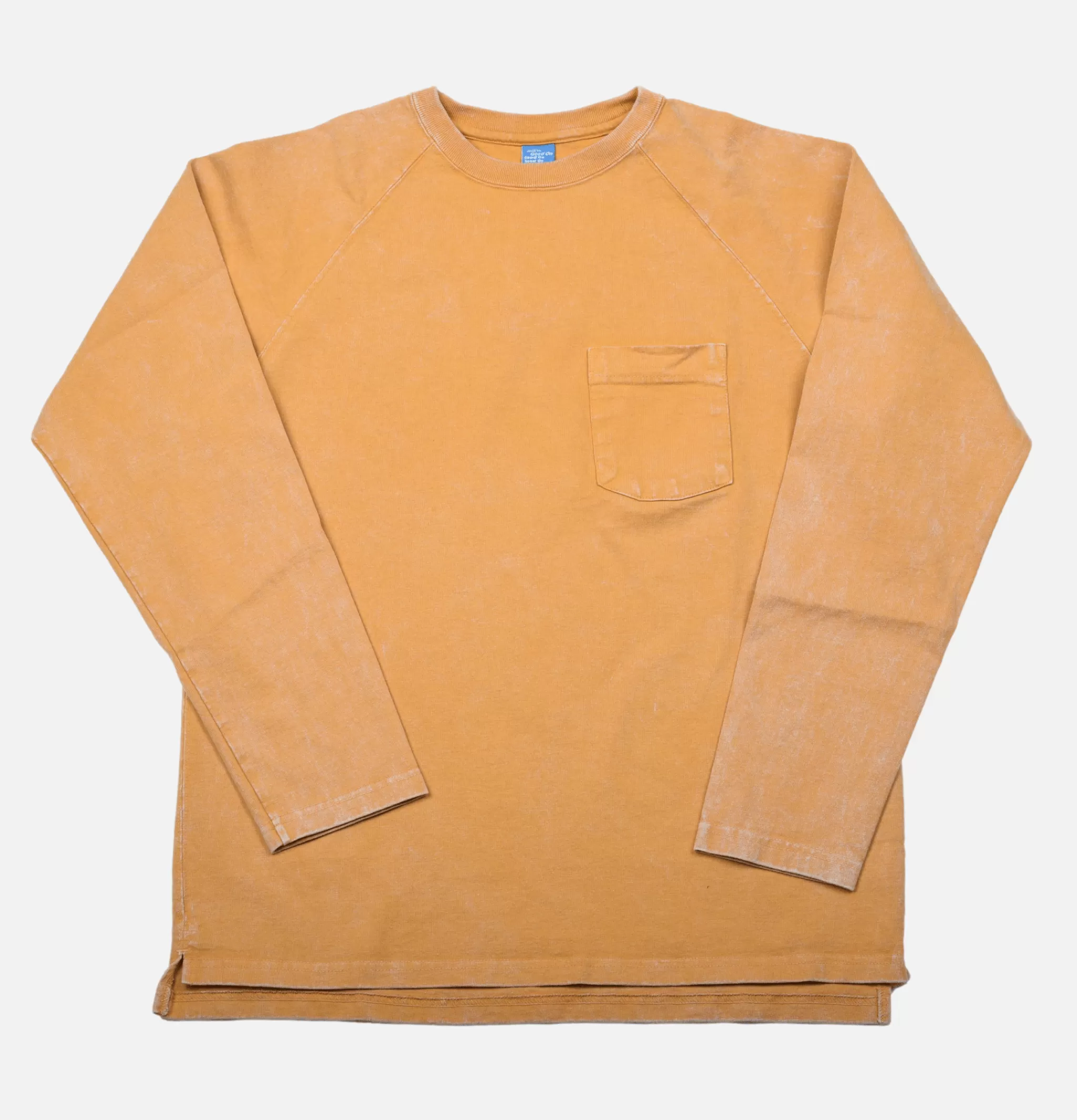 GOOD ON T-shirts | Vintage Dye Ls Raglan Pocket Moutarde