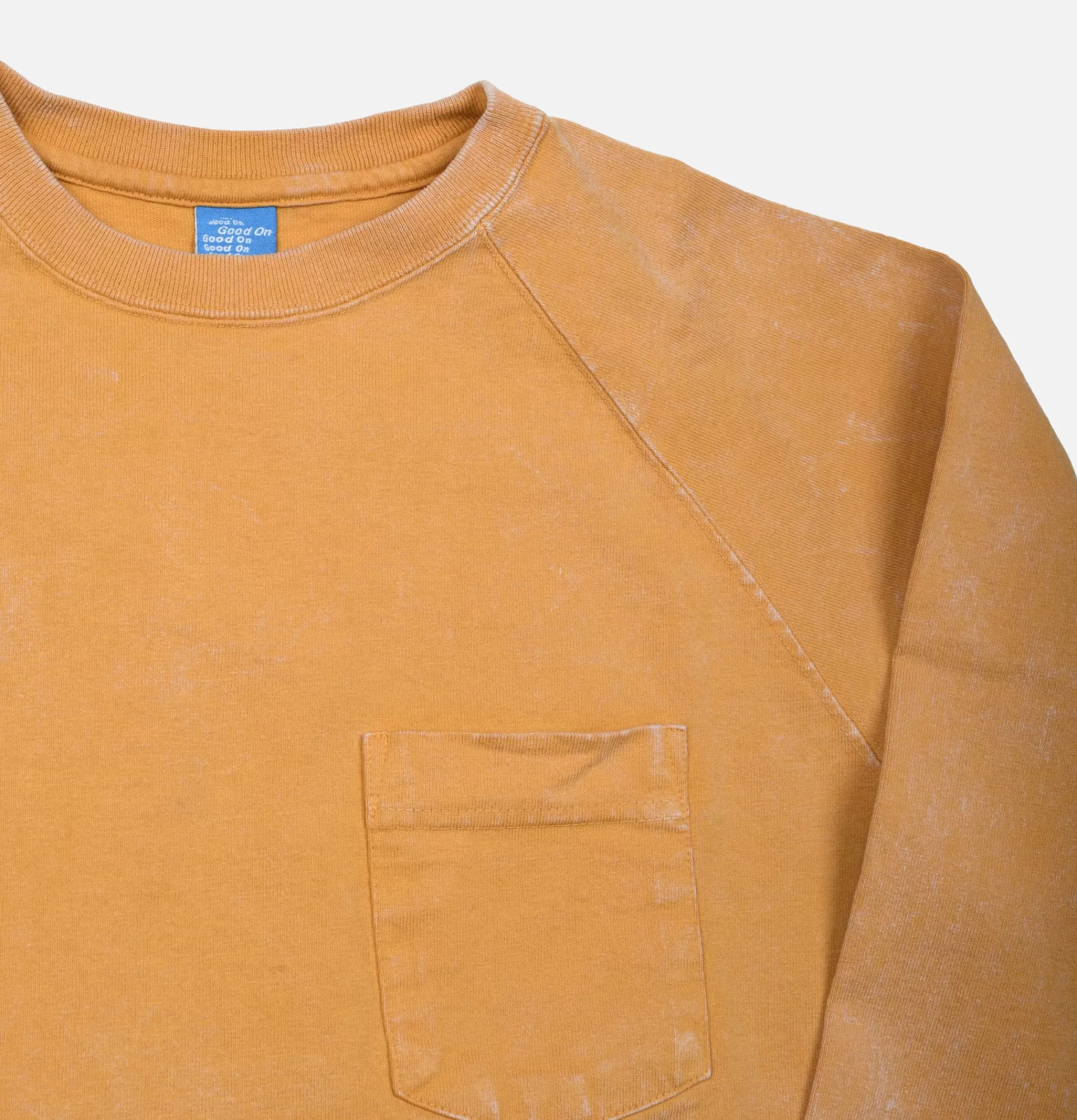 GOOD ON T-shirts | Vintage Dye Ls Raglan Pocket Moutarde