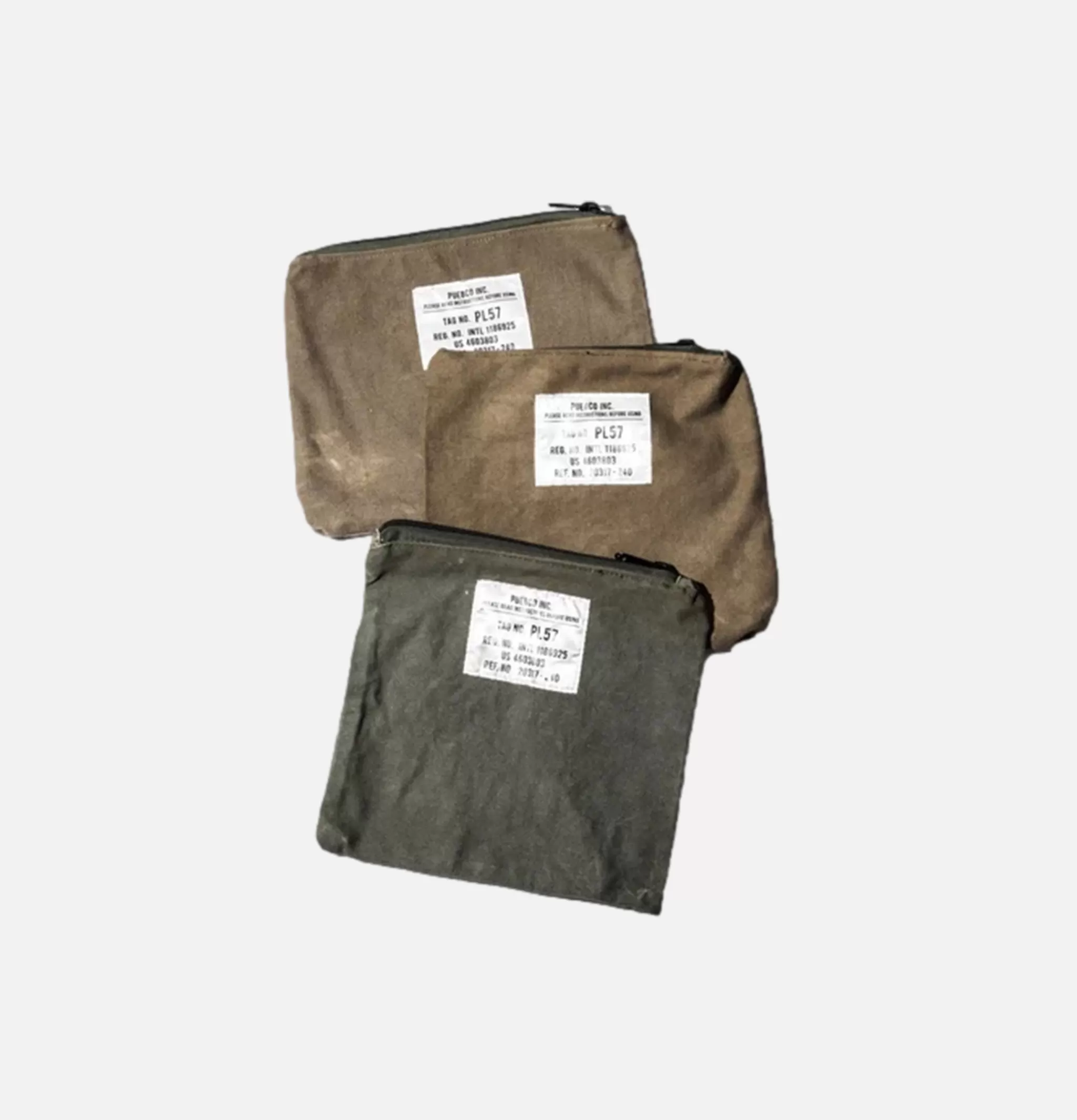 PUEBCO Petite Maroquinerie | Vintage Material Pouch Olive